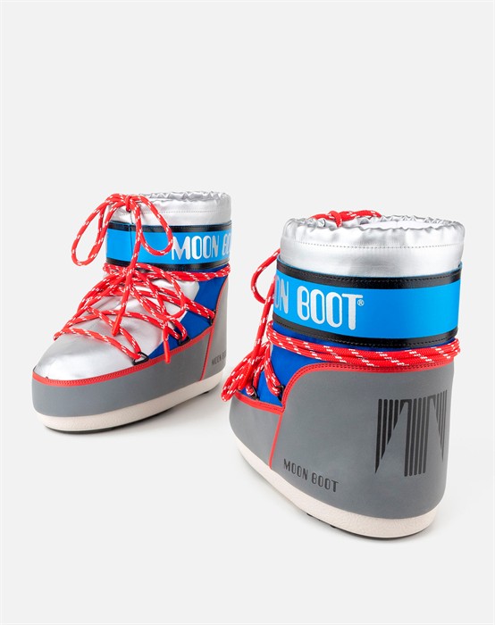 Icon Low Space Racing Silver Støvle - Silver/Blue/Red